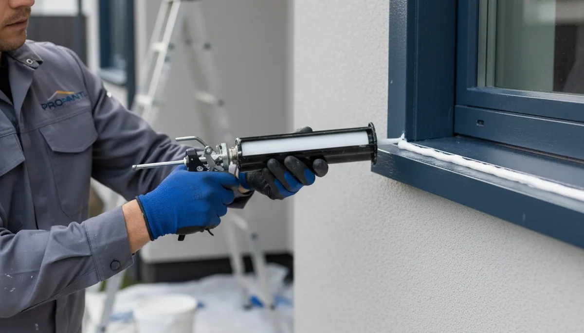 Professional caulking and sealing on home exterior in Charlotte, NC by expert painters