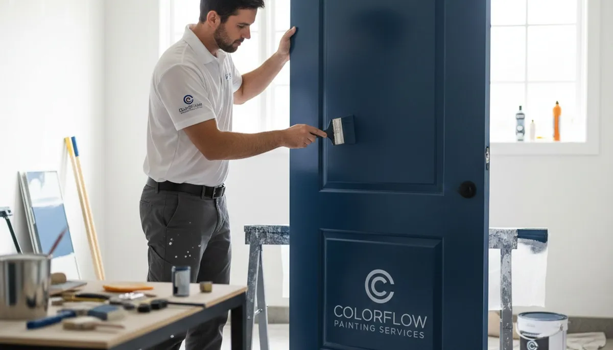 Professional door painting service in Charlotte, NC by expert house painters