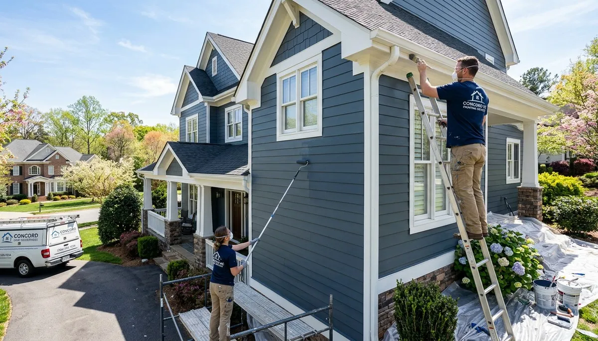 Professional exterior house painting in Charlotte, NC by local residential painters