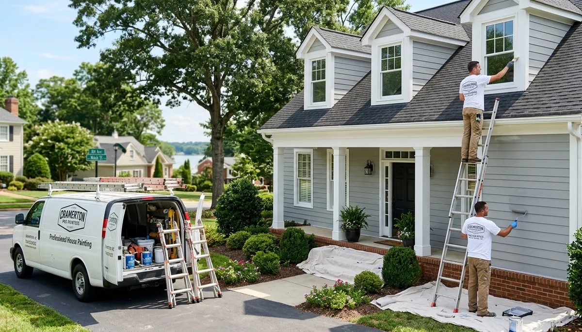 Professional exterior house painting in Charlotte NC by expert residential painters