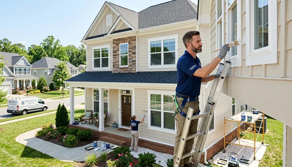 Professional exterior house painting in Charlotte NC by local residential painters