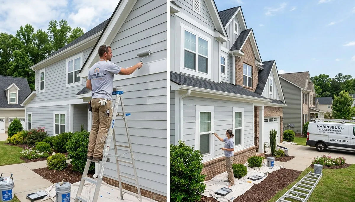 Professional exterior house painting service in Charlotte, NC by local painting contractors