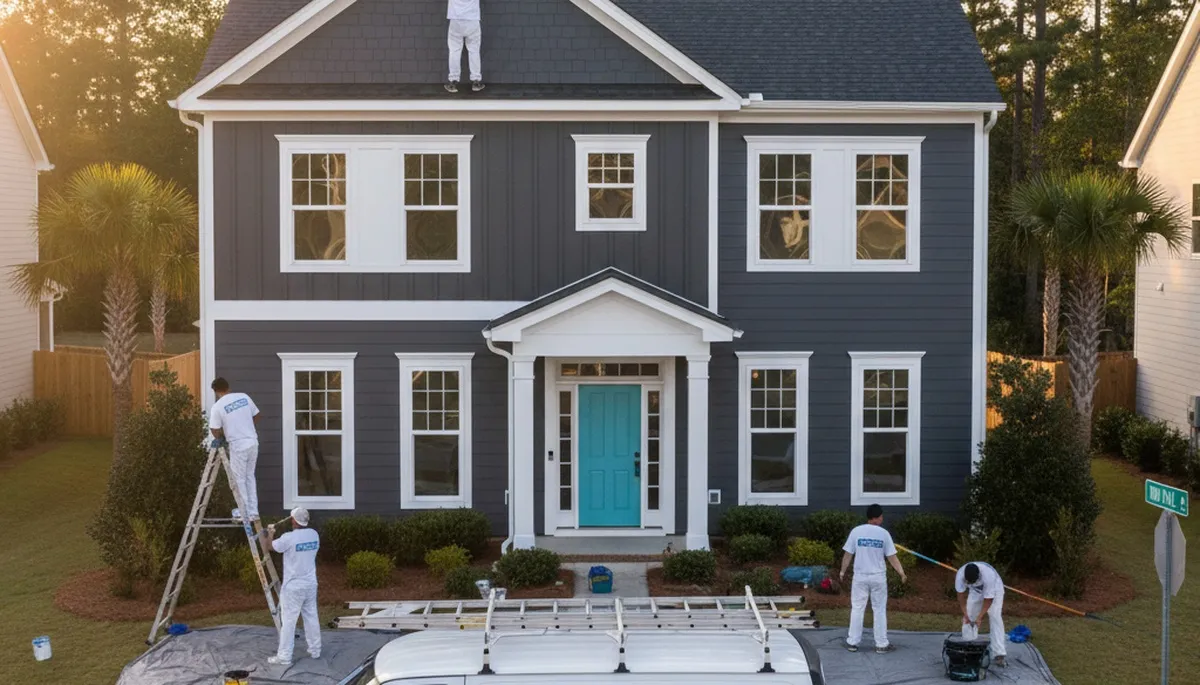 Exterior house painting service in Charlotte, NC for a professional residential home makeover