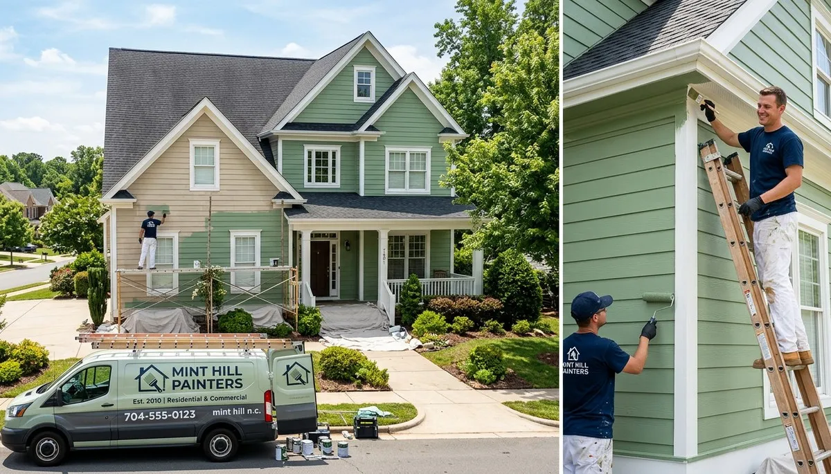 Professional exterior house painting service in Charlotte, NC by expert residential painters